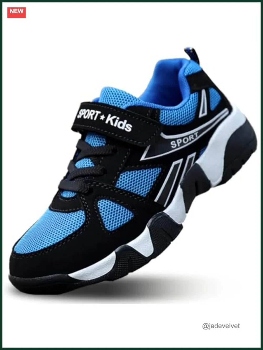 Kids Mesh Breathable Running Sneakers | Hook & Loop Closure, Lightweight,